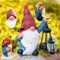 Garden Gnome Statue Solar Light Outdoor Decorations Figurine with Lantern Led Shovel Sculpture Lawn Patio Yard Porch Outside Christmas Housewarming Gifts for Women Mom Grandma